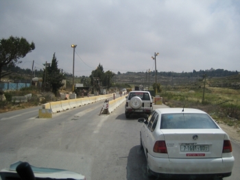 Een checkpoint nabij Ramallah